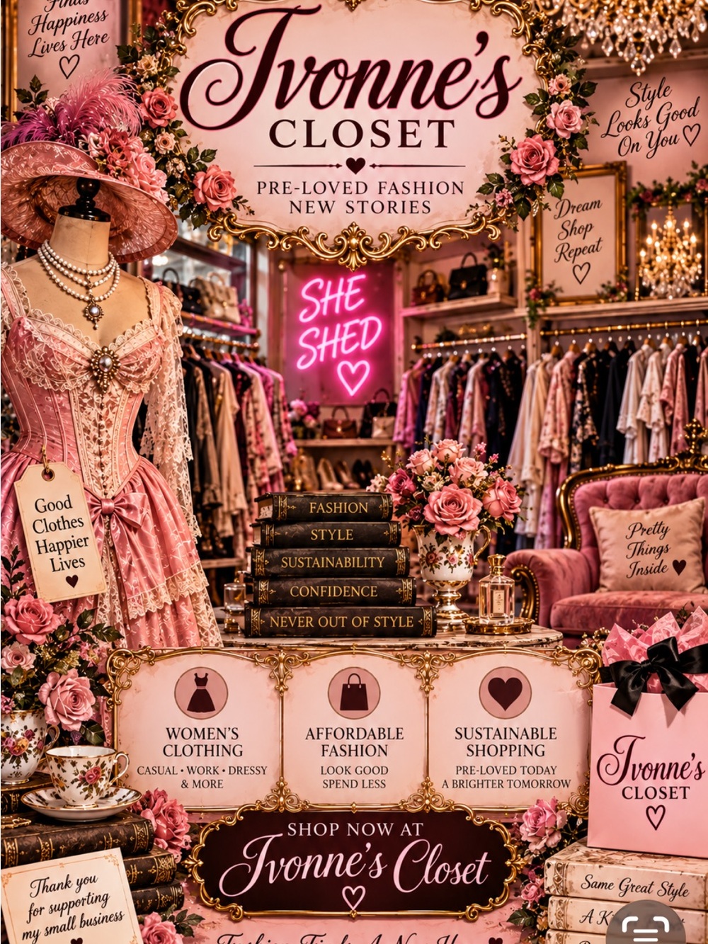 Women's Pink Vintage Lace Dress